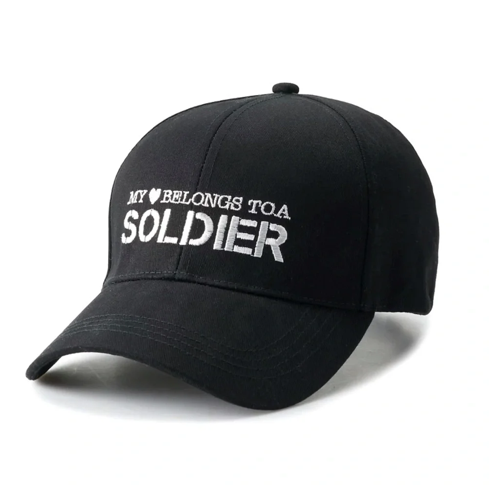 My Heart Belongs to a Soldier Baseball Cap Sonoma Black